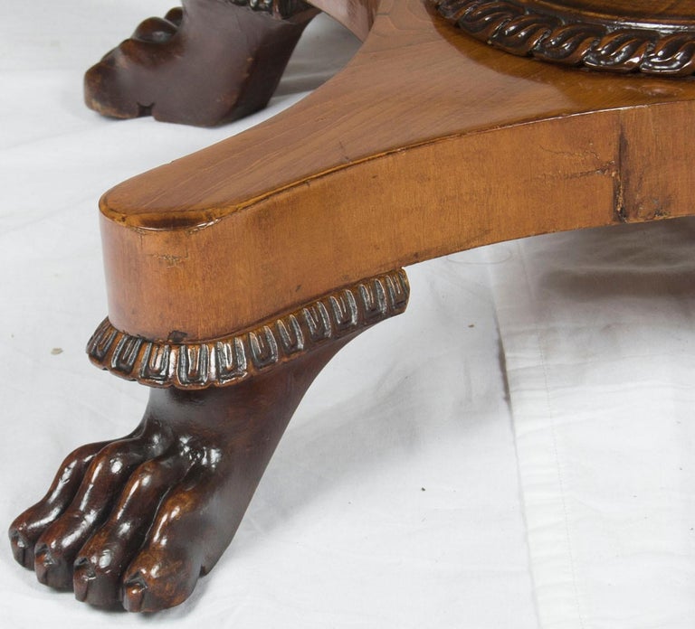 Mahogany and Oak Empire Style Large Oval Center Foyer ...