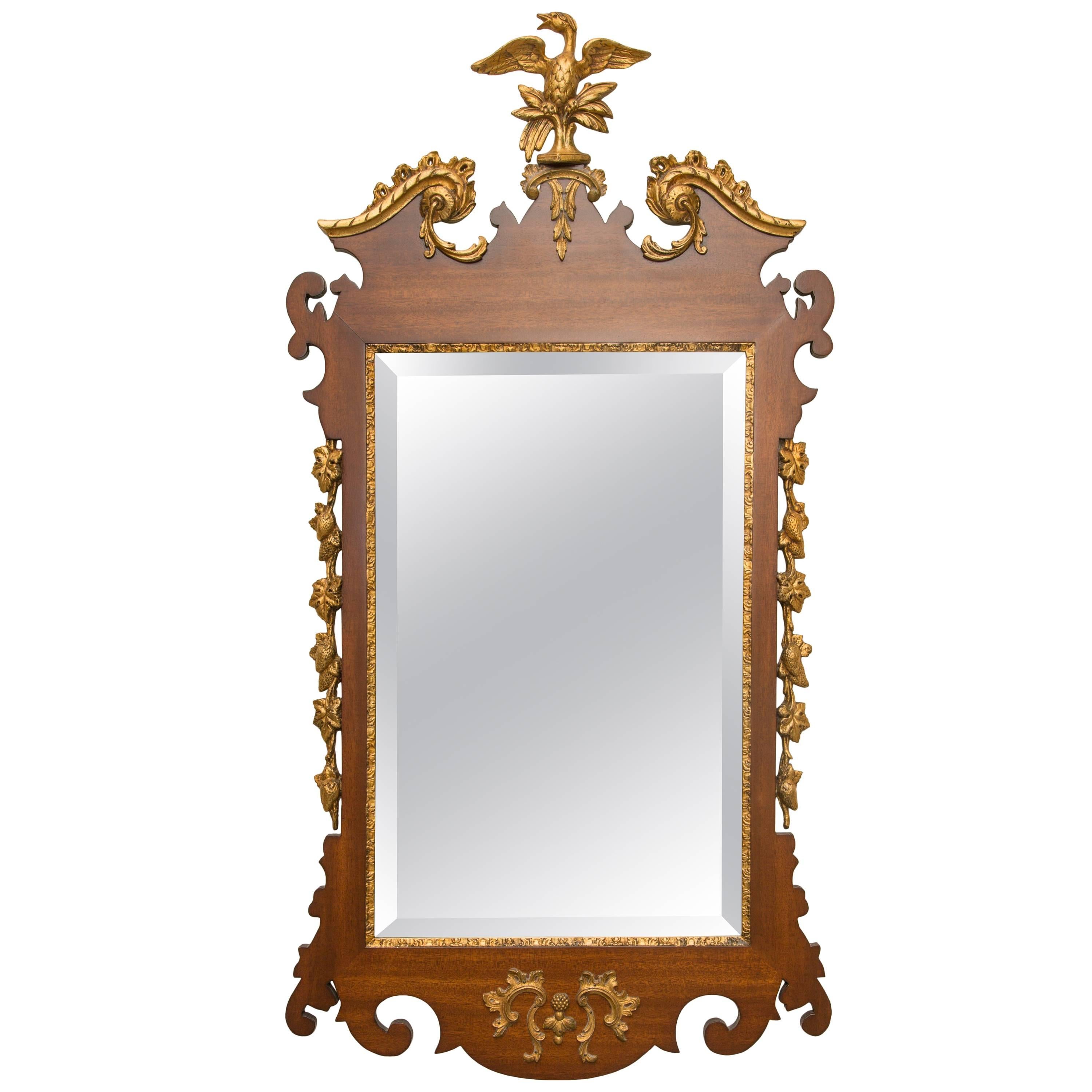 Mahogany and Parcel-Gilt George II Style Mirrors