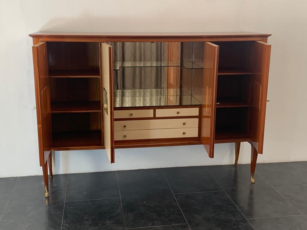 Mahogany and Parchment Cabinet, Italy, 1950s For Sale 2
