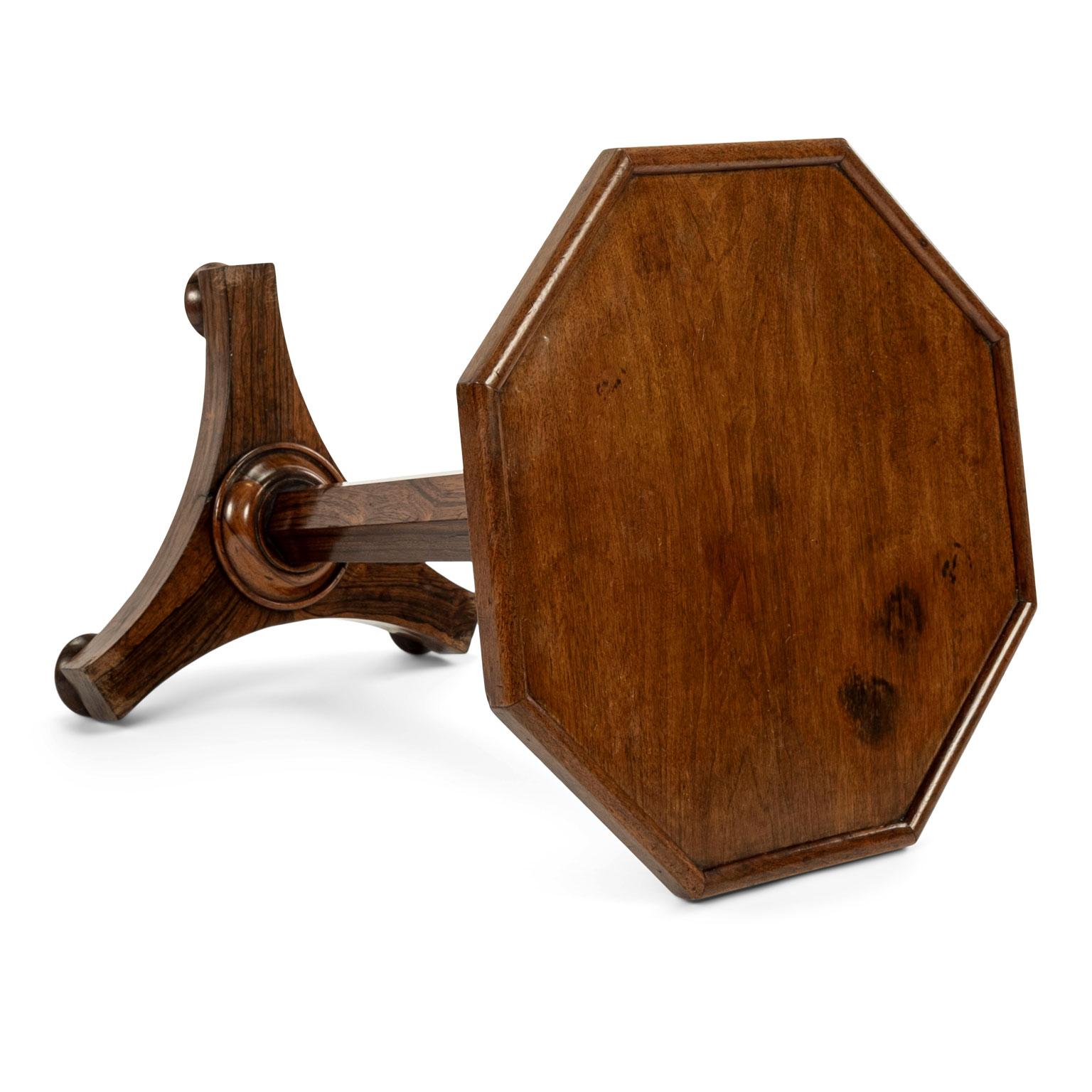 Mahogany and Rosewood Octagonal-Top Pedestal Table 4