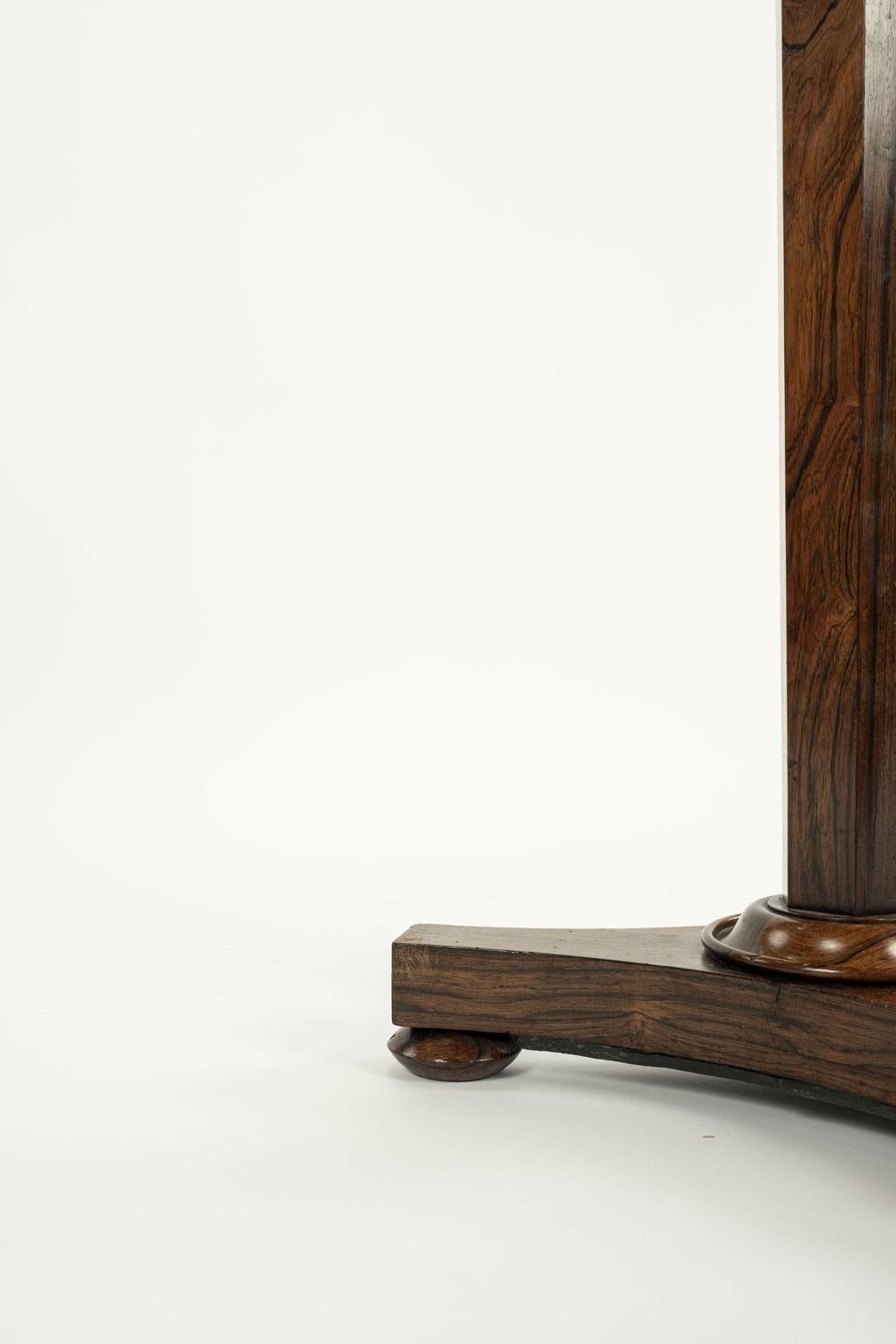 Mahogany and Rosewood Octagonal-Top Pedestal Table 1
