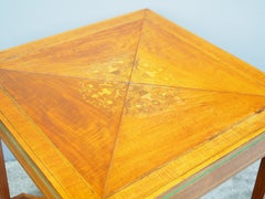 Mahogany and Satinwood Envelope Card Table
