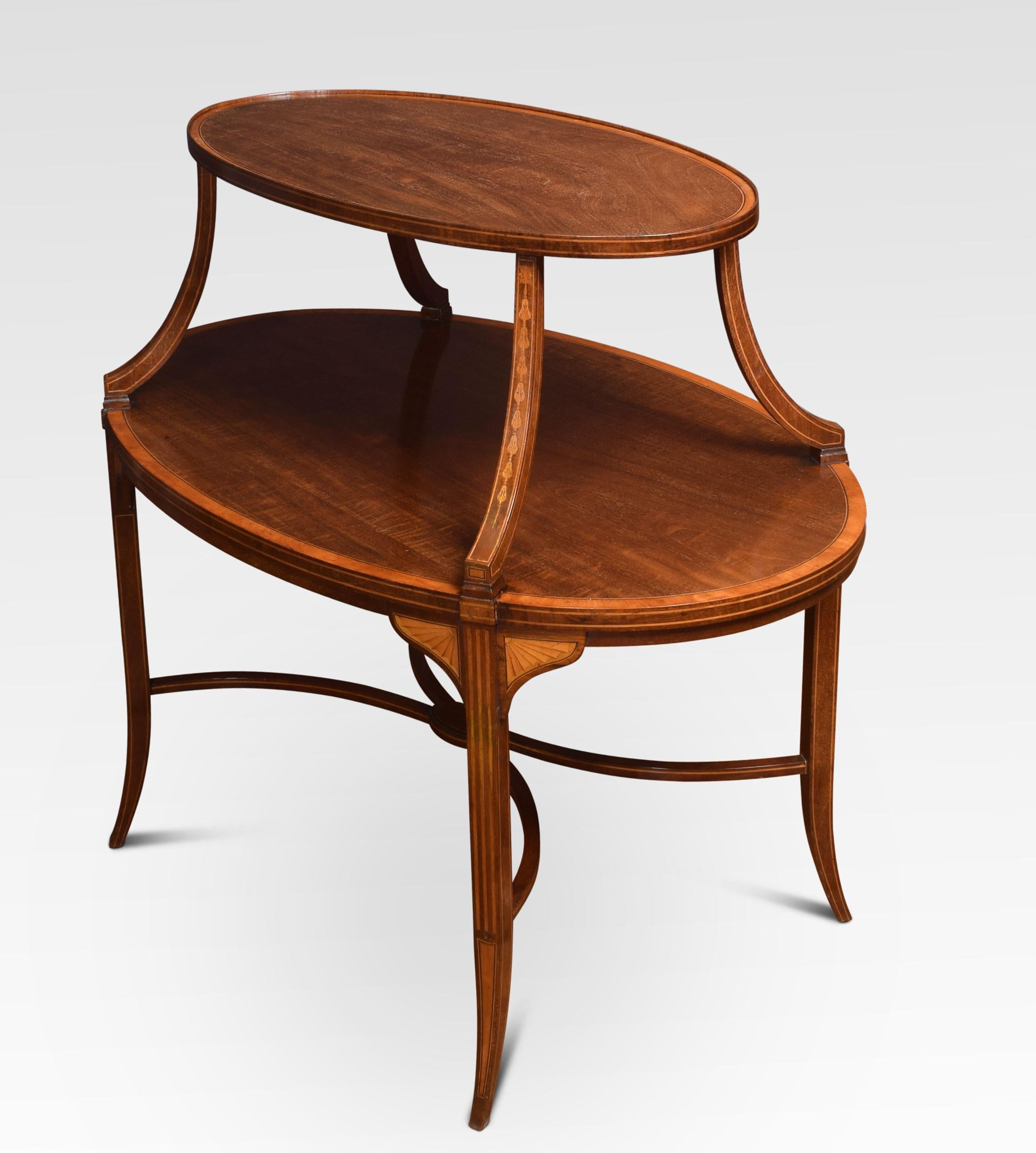 British Mahogany and Satinwood Étagère For Sale