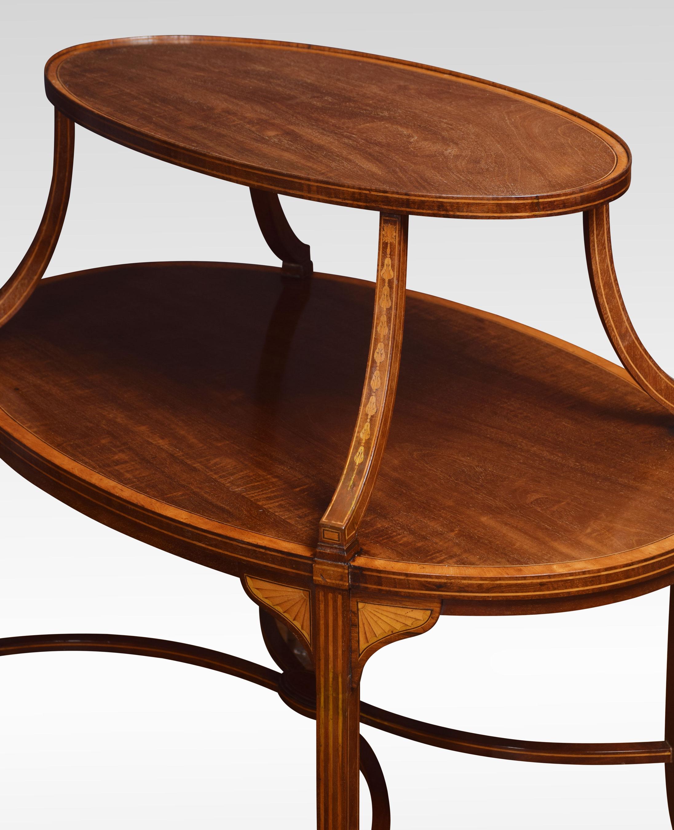 Mahogany and Satinwood Étagère In Good Condition For Sale In Cheshire, GB