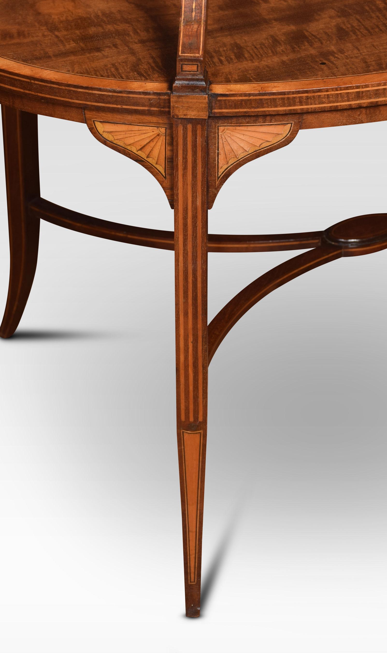 20th Century Mahogany and Satinwood Étagère For Sale