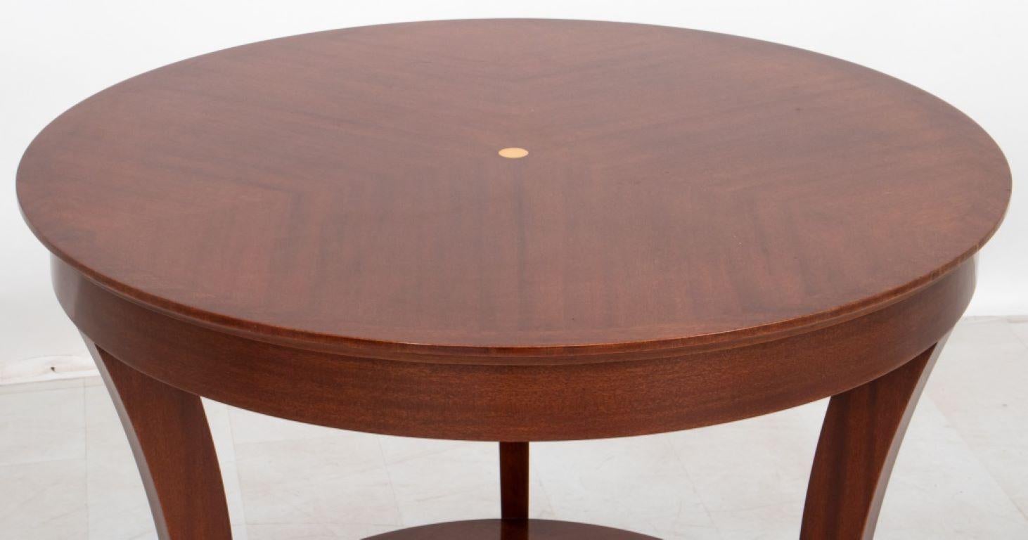Neoclassical Mahogany and Satinwood Gueridon Table, 20th C