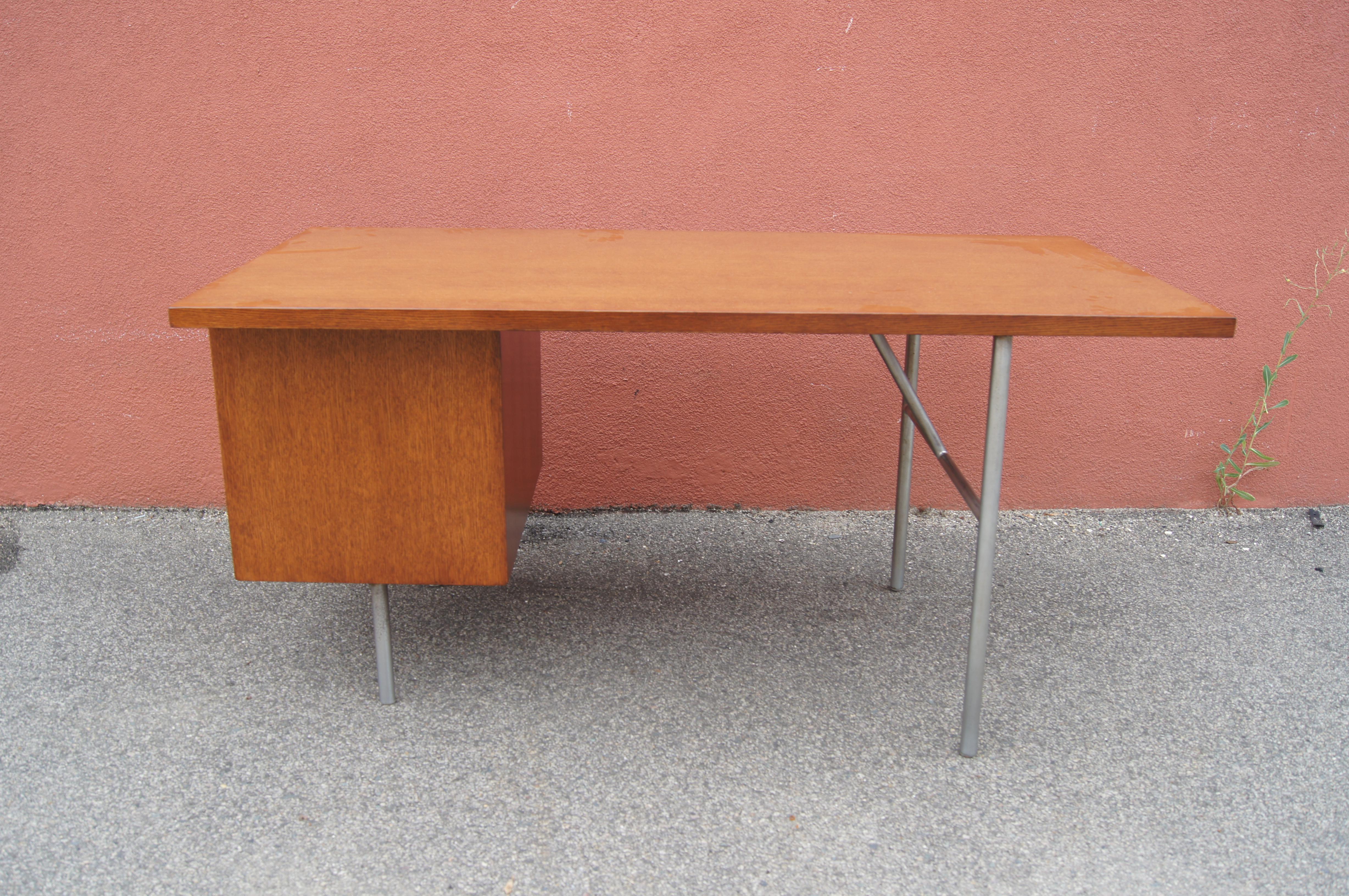 Mahogany and Steel Desk by George Nelson for Herman Miller 2