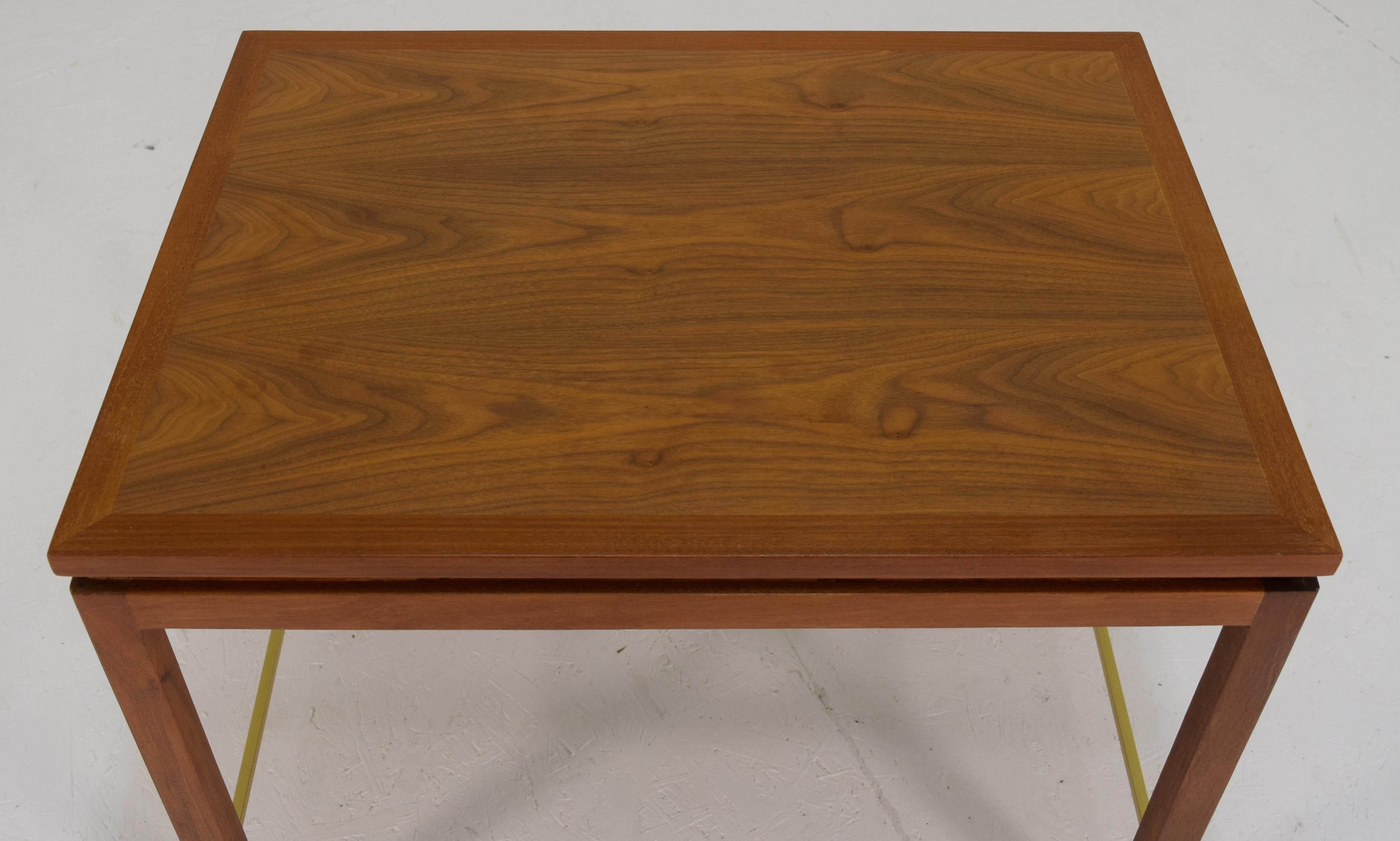 American Mahogany and Walnut Table by Edward Wormley for Dunbar