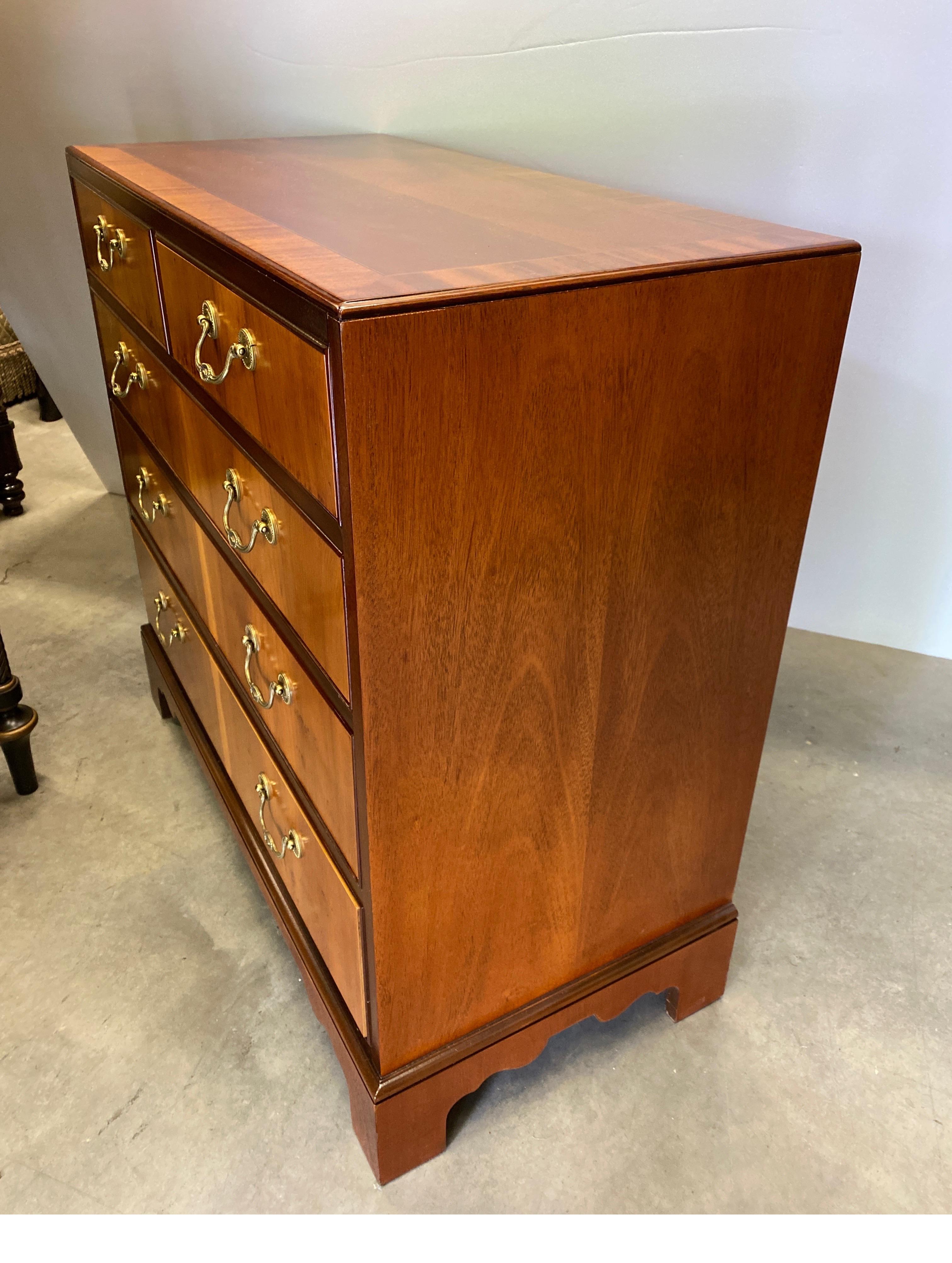 20th Century Mahogany and Yew Wood Bachelors Chest by Baker Furniture