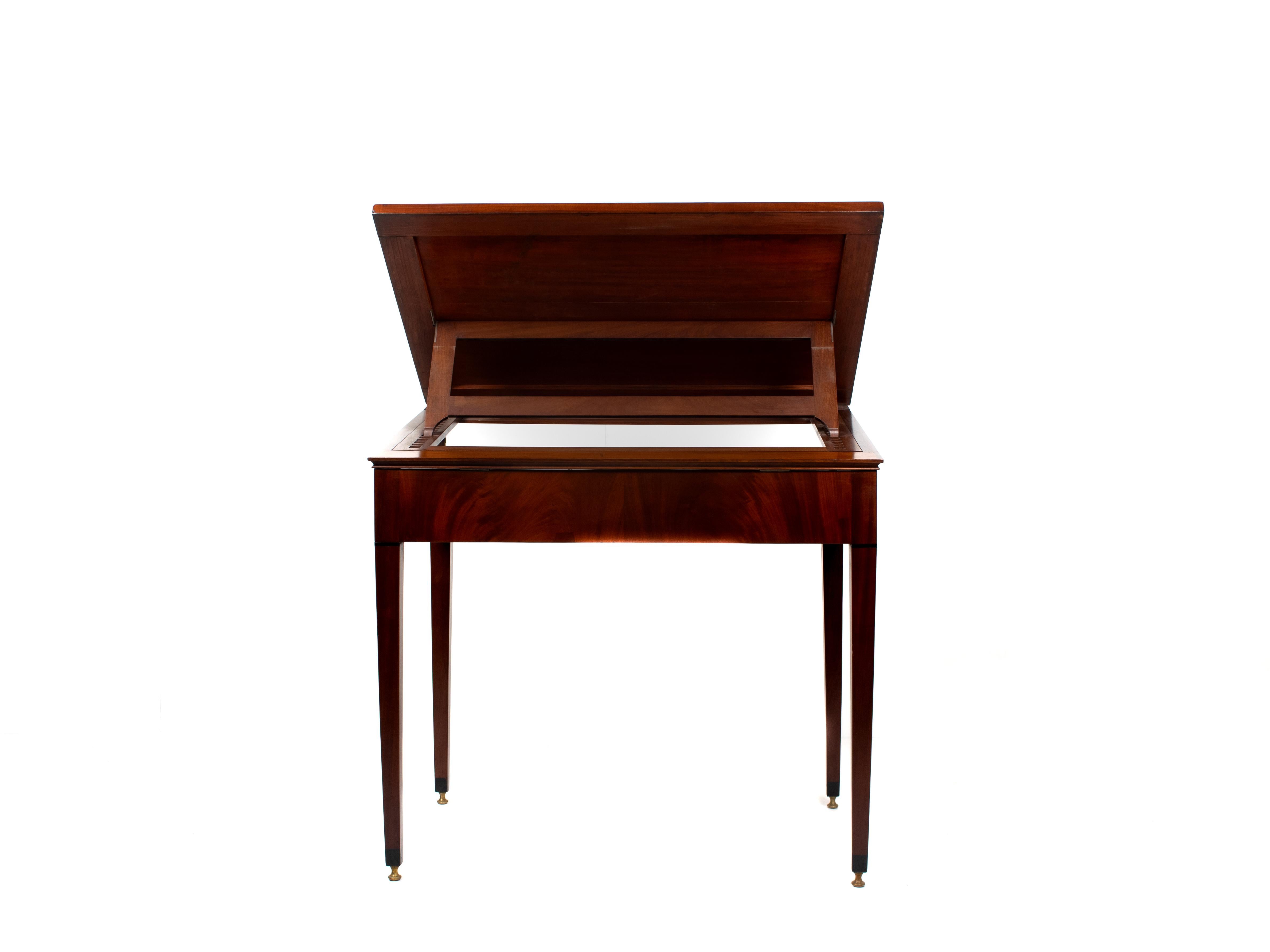 Empire Mahogany Architects Table by Jean-Joseph Chapuis, 1810 For Sale