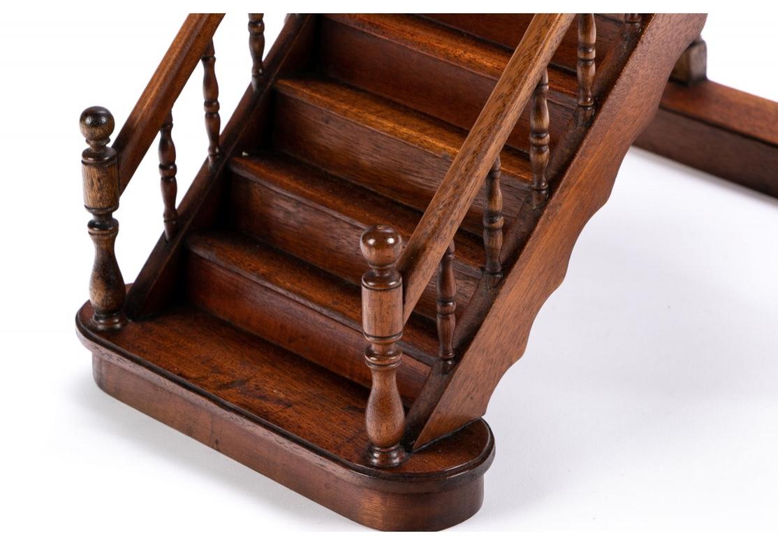 Mahogany Architectural Model Staircase with Landing For Sale 2