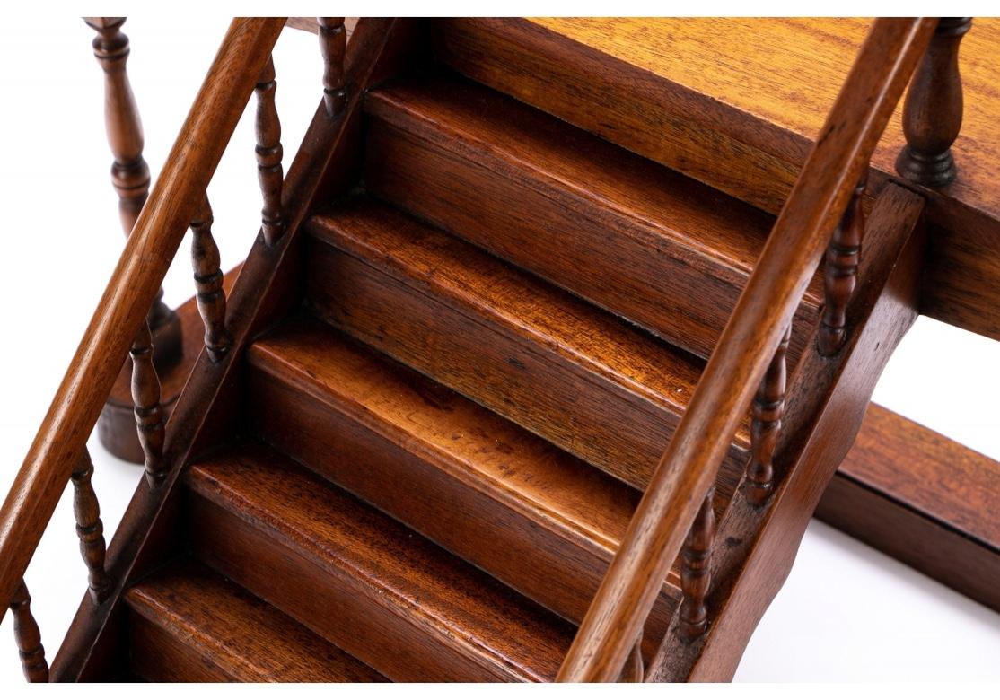 20th Century Mahogany Architectural Model Staircase with Landing For Sale