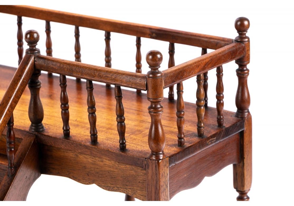 Mahogany Architectural Model Staircase with Landing For Sale 1