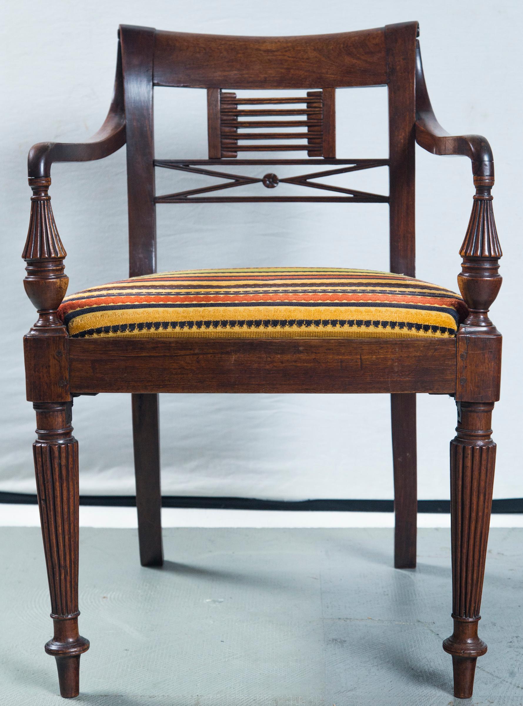 Indian Mahogany Armchair For Sale