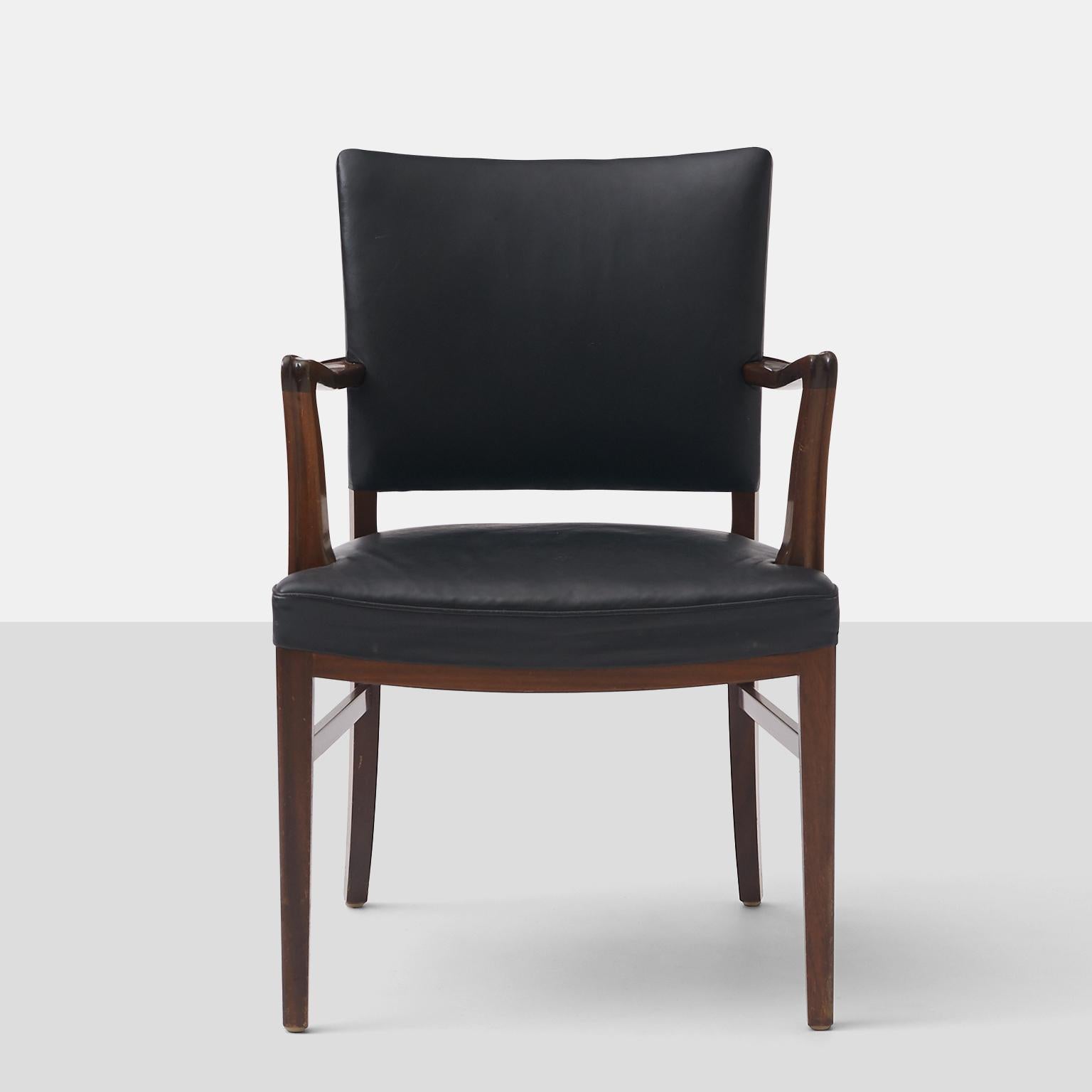 Modern Mahogany Armchair Attributed to Jacob Kjaer For Sale