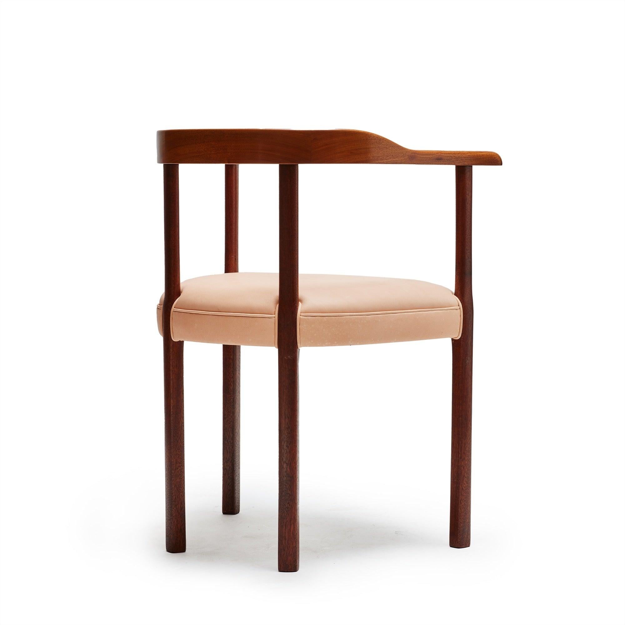 Mahogany Armchair by Ole Wanscher for A.J. Iversen In Fair Condition For Sale In Sagaponack, NY
