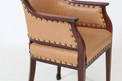 Mahogany Art Deco Amsterdam School Desk Chair by K.P.C. de Bazel for Pander