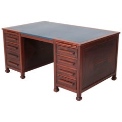 Mahogany Art Deco Amsterdam School Partners Desk by K.P.C. de Bazel for Pander