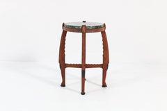 Mesa auxiliar de caoba de la Escuela Art Decó de Amsterdam de Max Coini Amsterdam, años 20