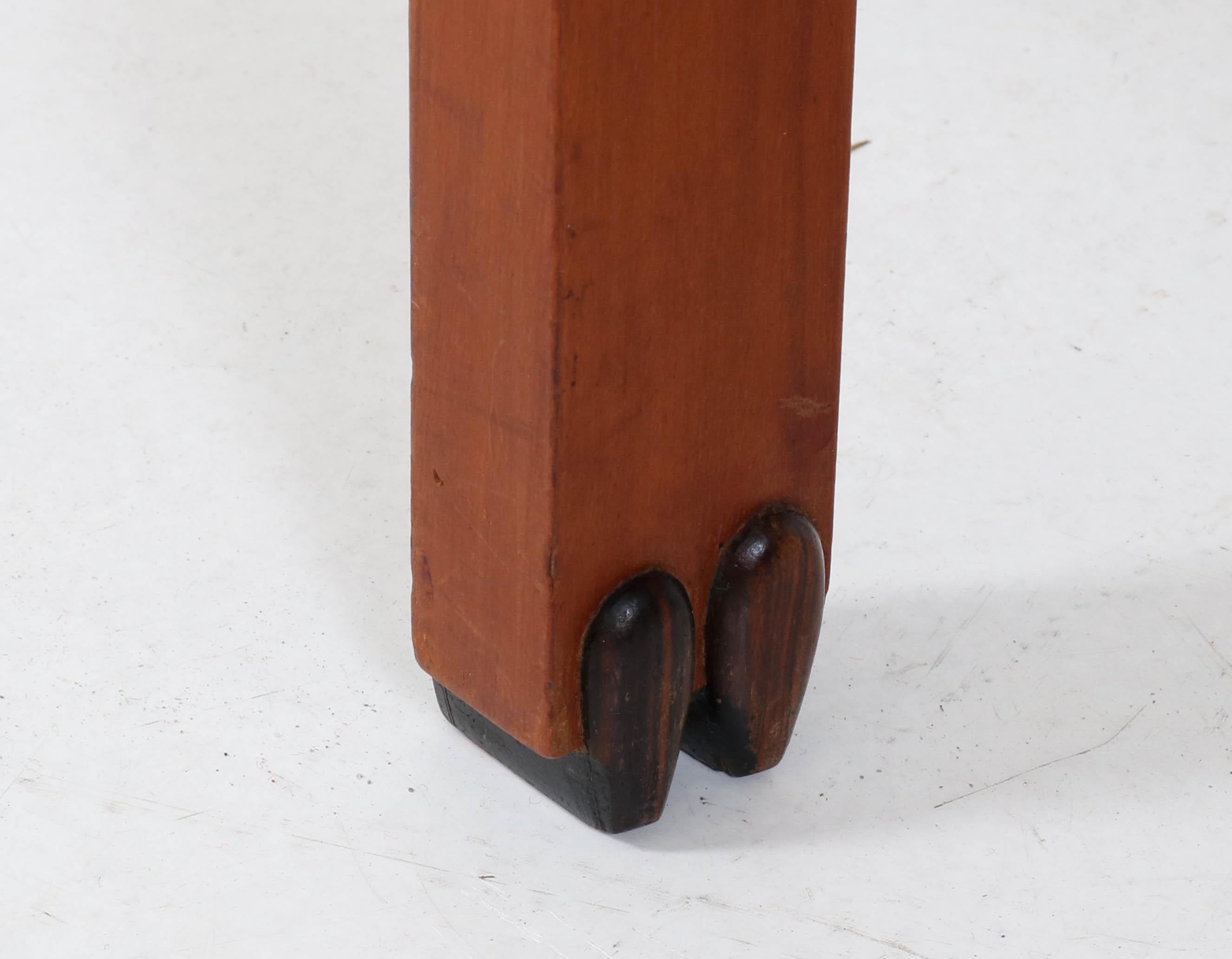Dutch Mahogany Art Deco Amsterdam School Stool, 1920s