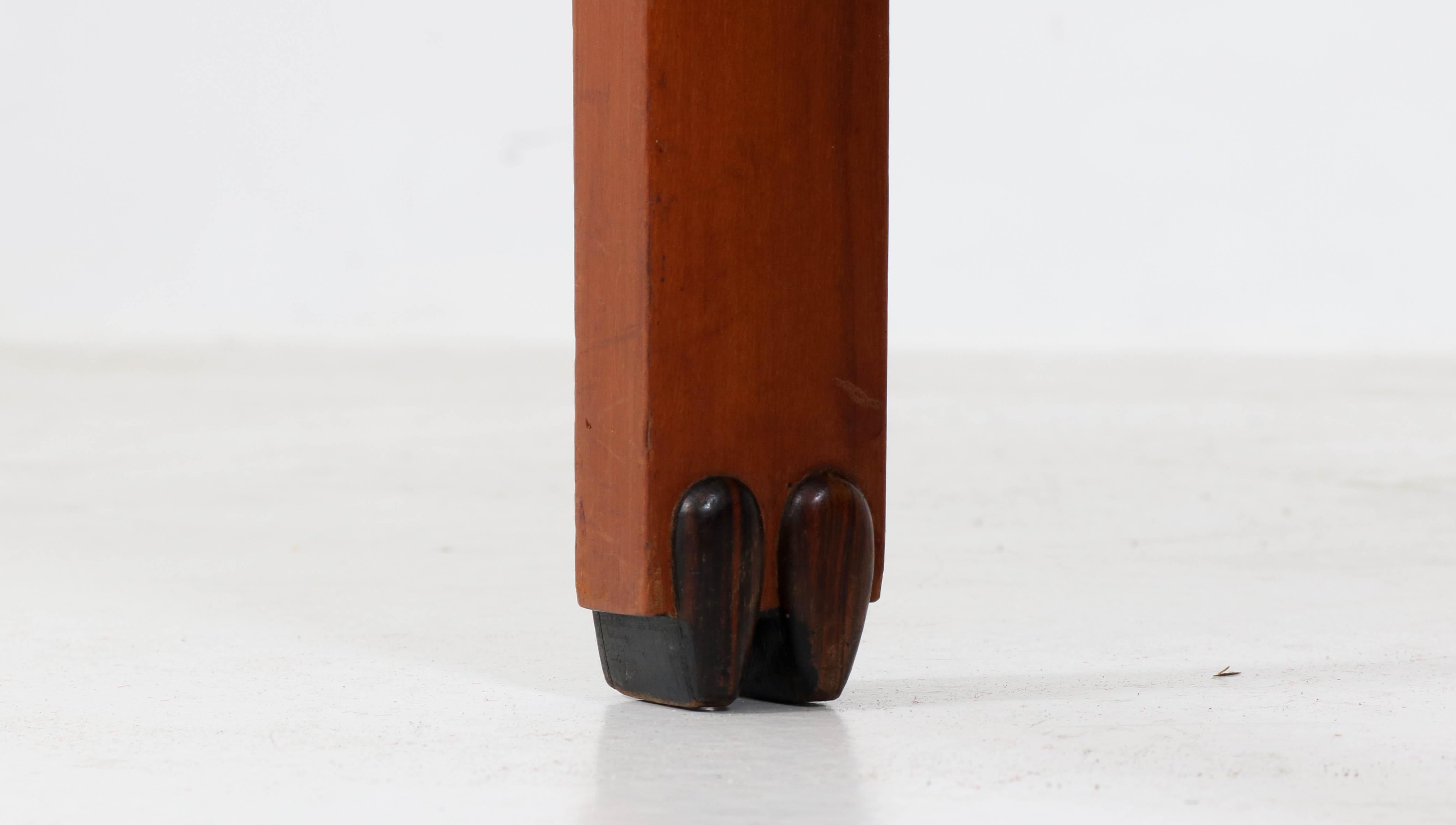 Mahogany Art Deco Amsterdam School Stool, 1920s 1
