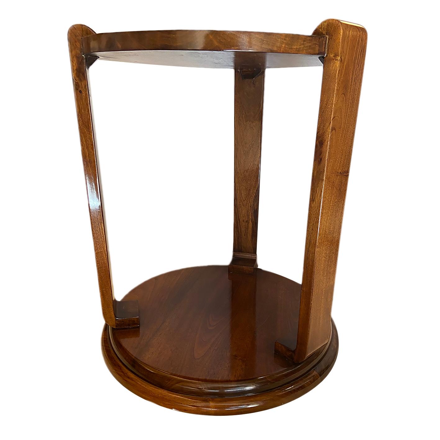 French Mahogany Art Deco Side Table For Sale