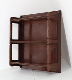 Mahogany Art Nouveau Arts & Crafts Hanging Shelf Étagère by K.P.C. de Bazel
