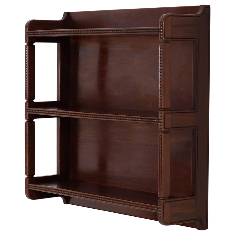 Mahogany Art Nouveau Arts and Crafts Hanging Shelf ÃtagÃ¨re by K.P.C. de  Bazel