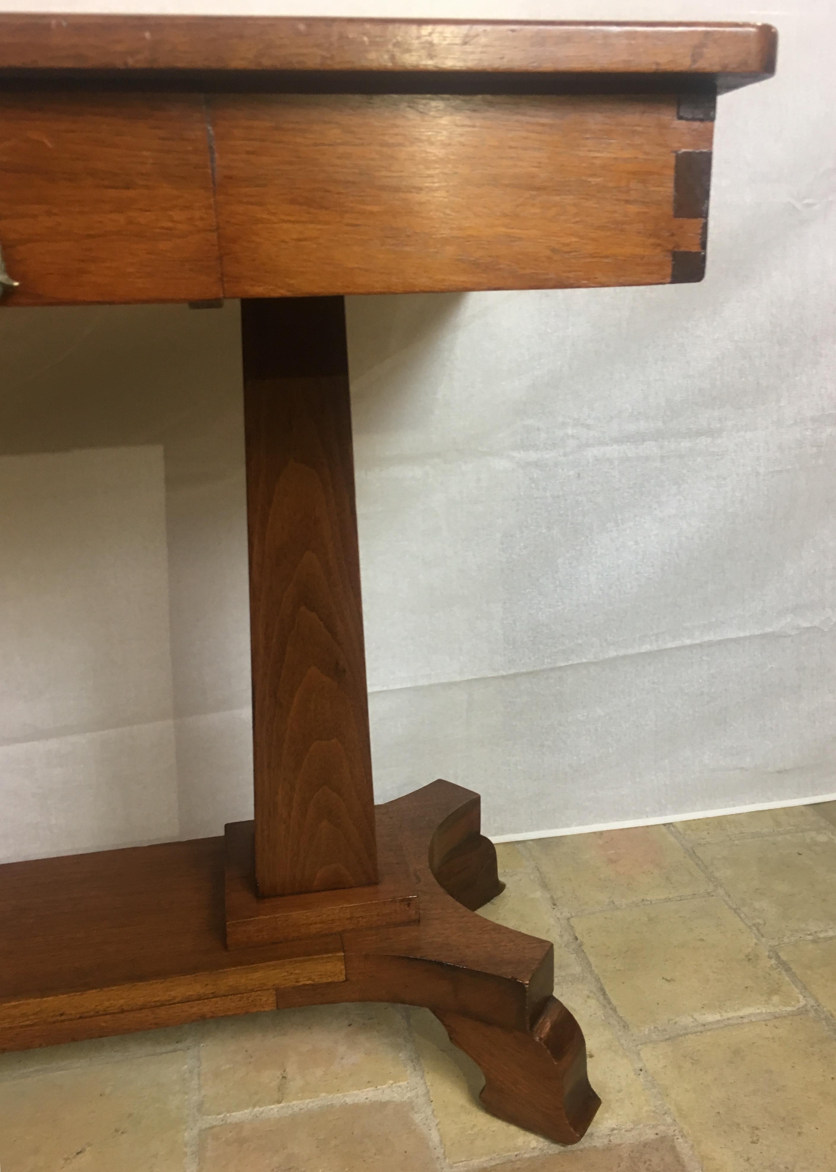 Hand-Crafted American Arts & Crafts Era Mahogany Side Table or Small Desk For Sale