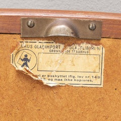 Mahogany Asymetric 2 Mirrors by Aarhus Glasimport & Glassliberi, Denmark, 1960