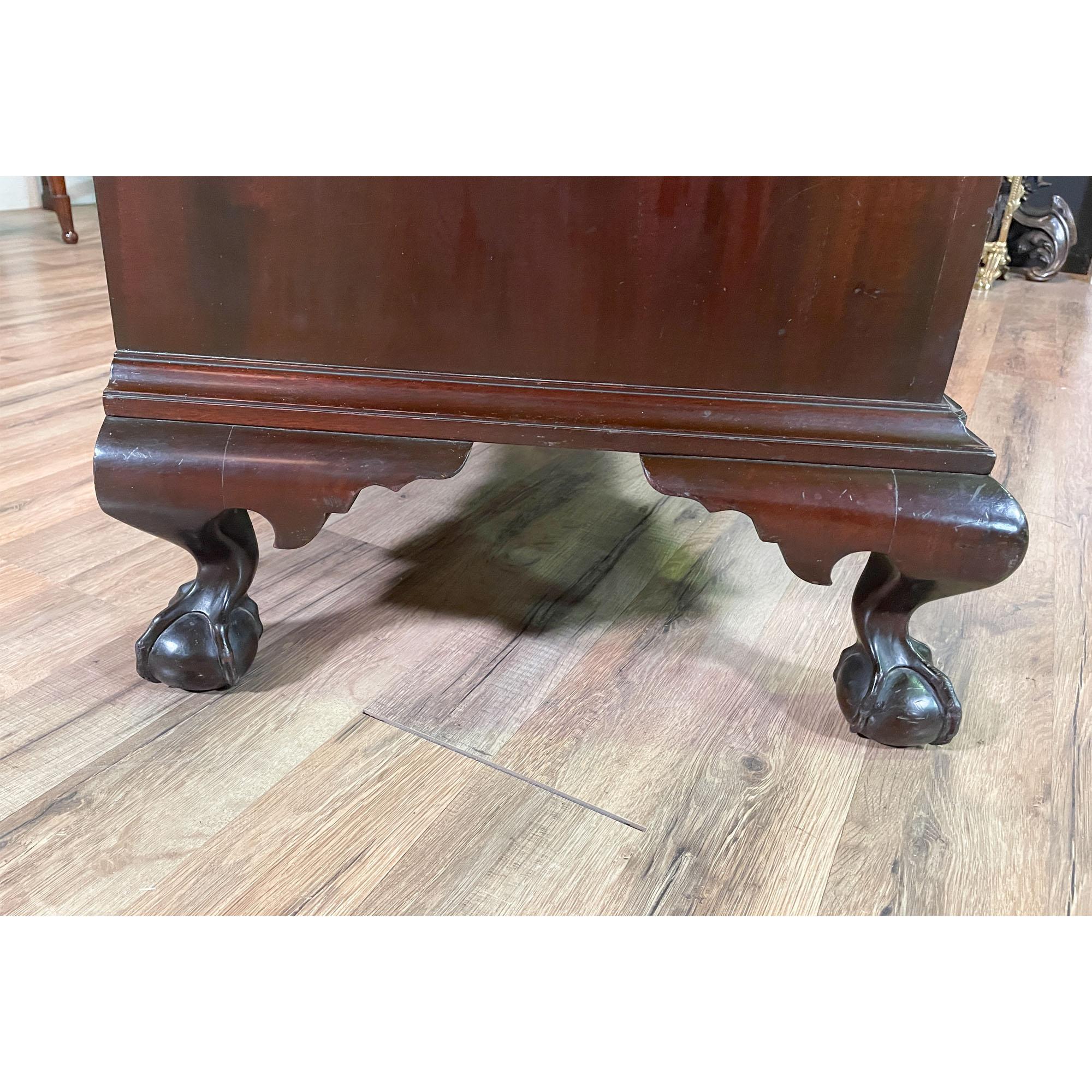 Mahogany Ball and Claw Blockfront Chest of Drawers For Sale 7