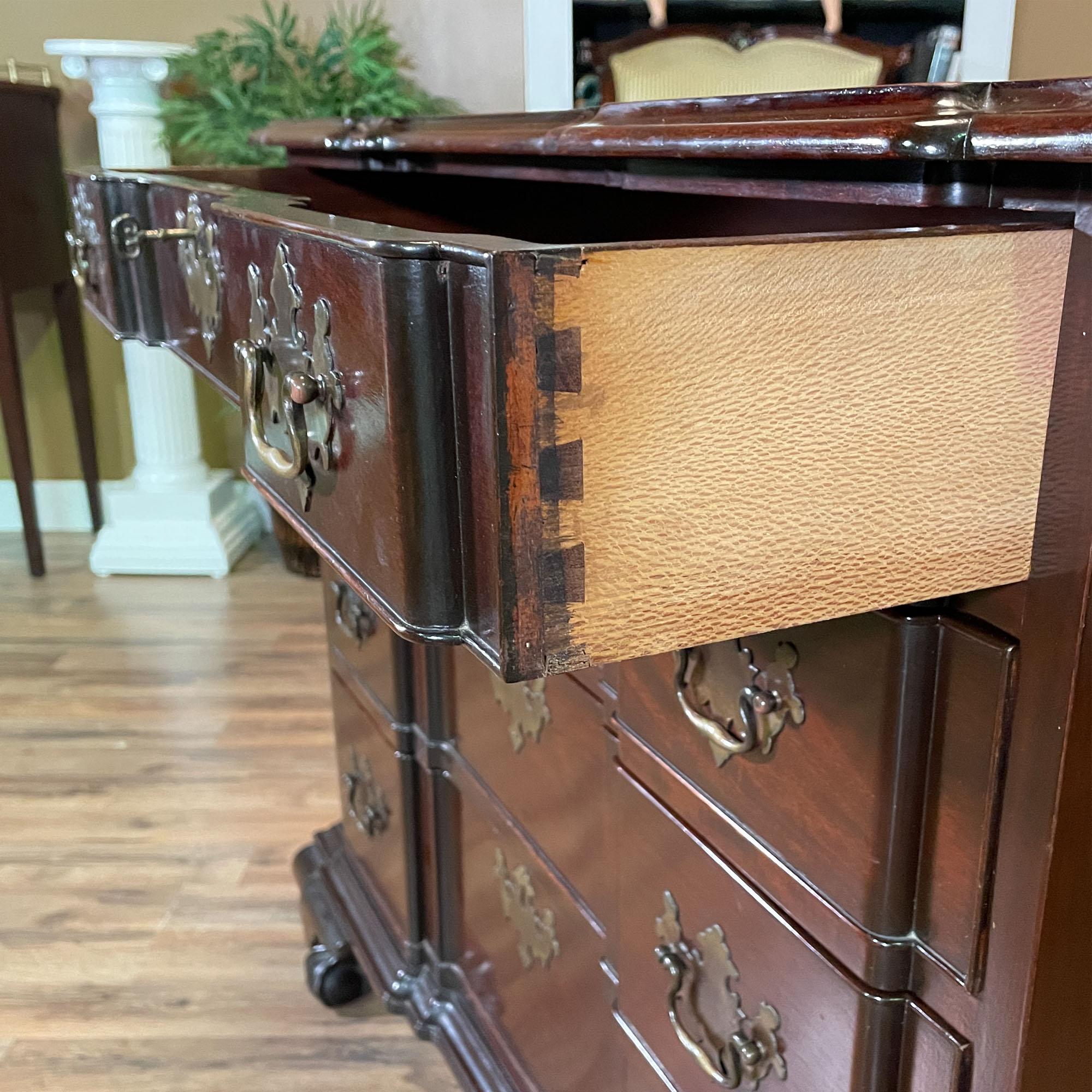 Mahogany Ball and Claw Blockfront Chest of Drawers For Sale 1