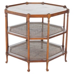 Mahogany Banded & Caned Octagonal Baker Table 20thC