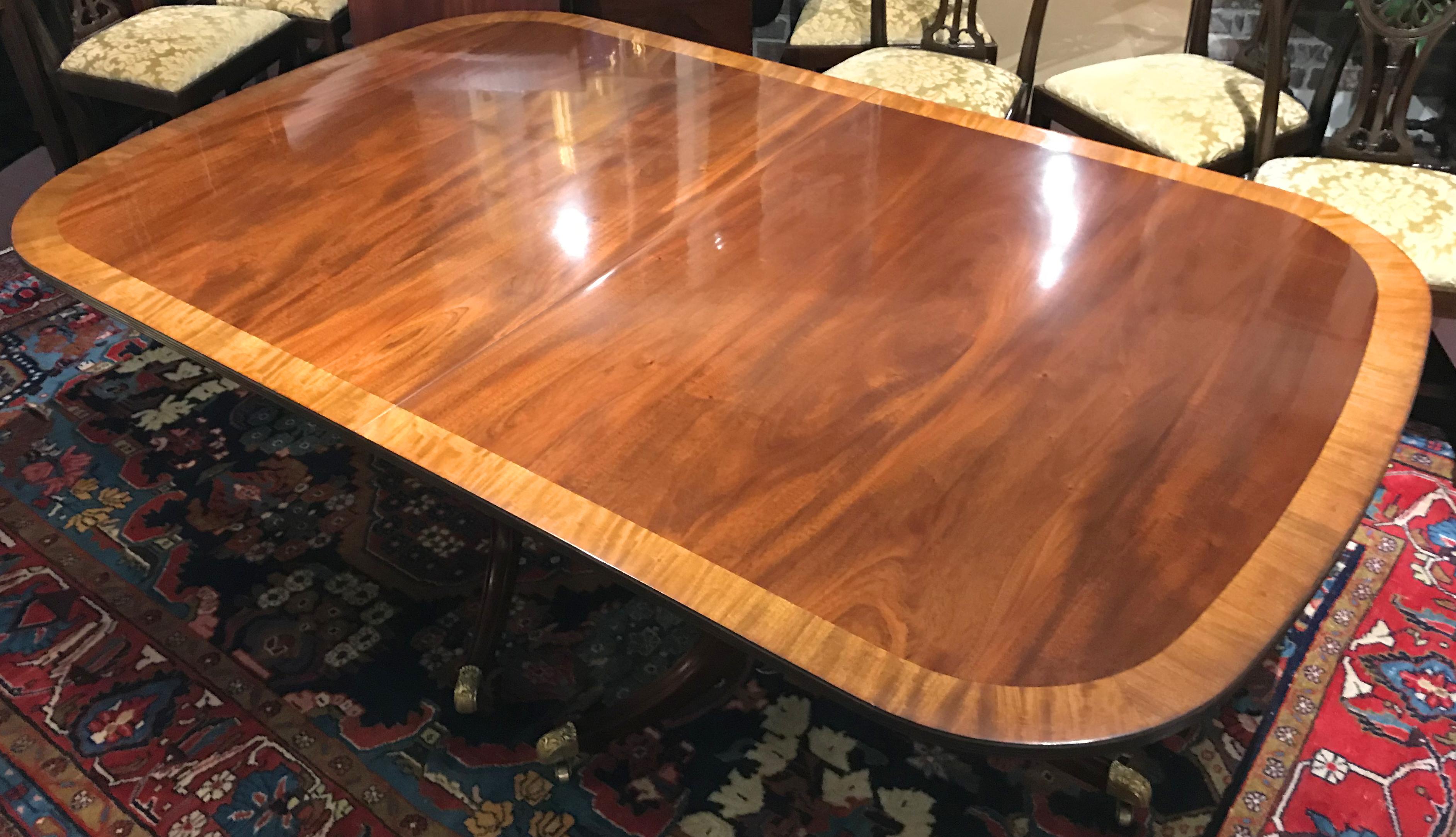 mahogany double pedestal dining table