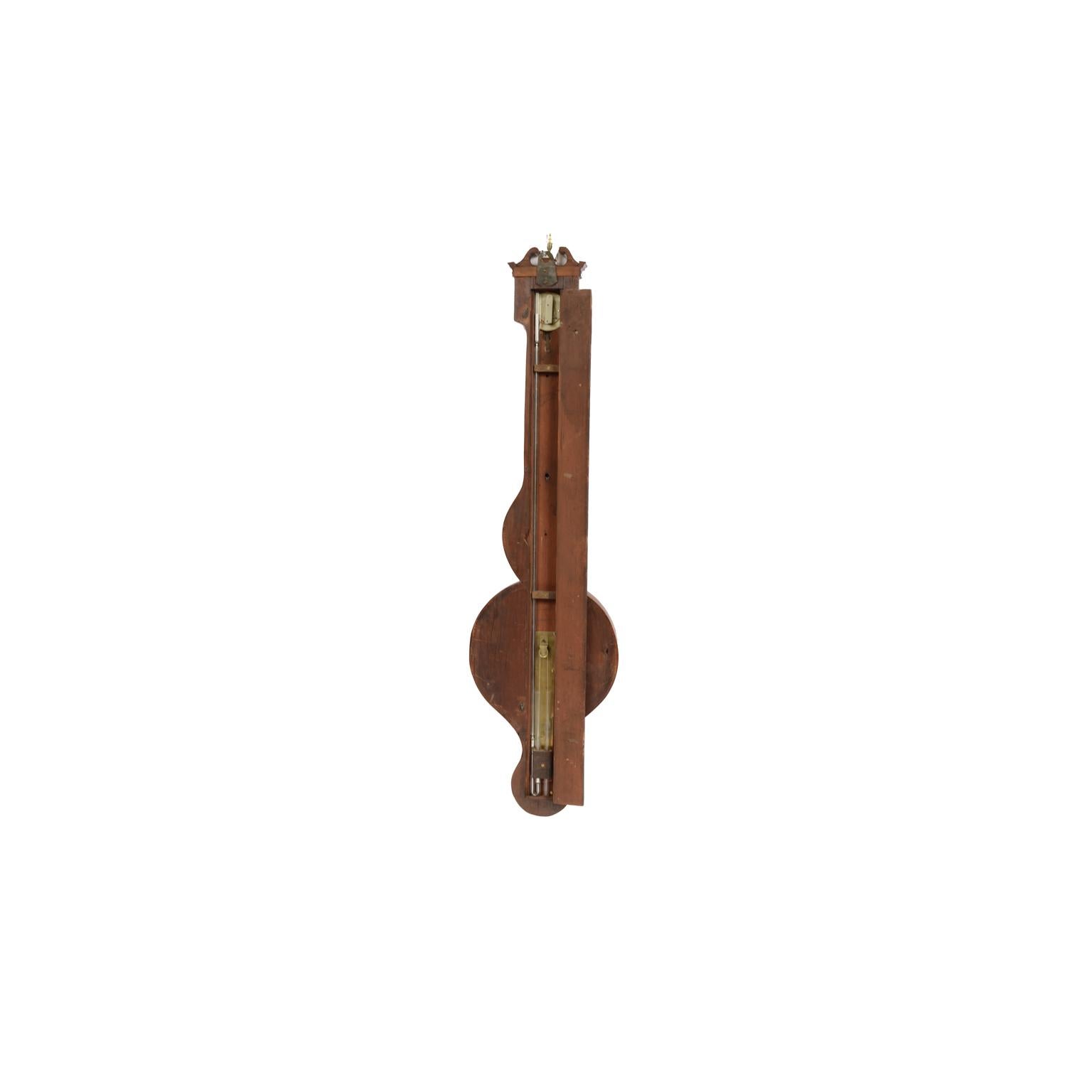 1850 Ciceri and Pini Mahogany Barometer Antique Weather Measuring Instrument  10