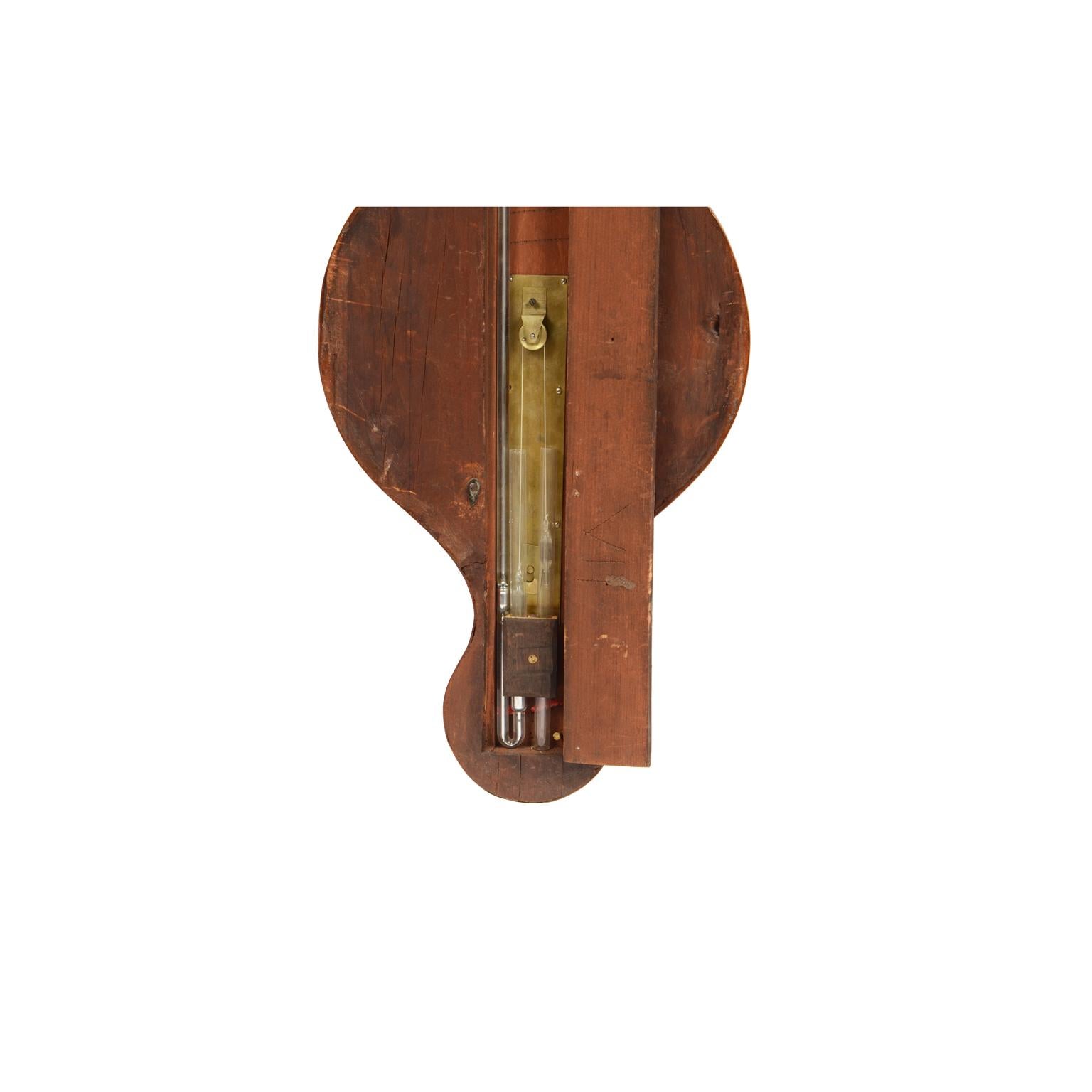 1850 Ciceri and Pini Mahogany Barometer Antique Weather Measuring Instrument  11