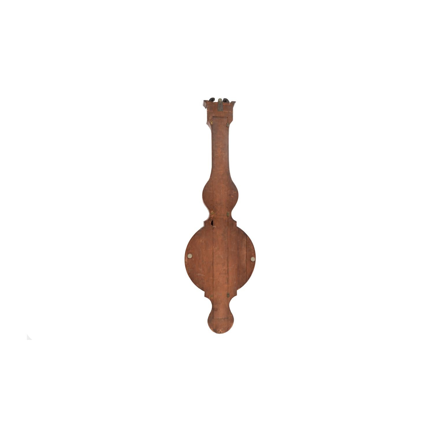 Baromètre ancien en acajou du 19ème siècle F Somalvico, instrument de mesure des intempéries en vente 6