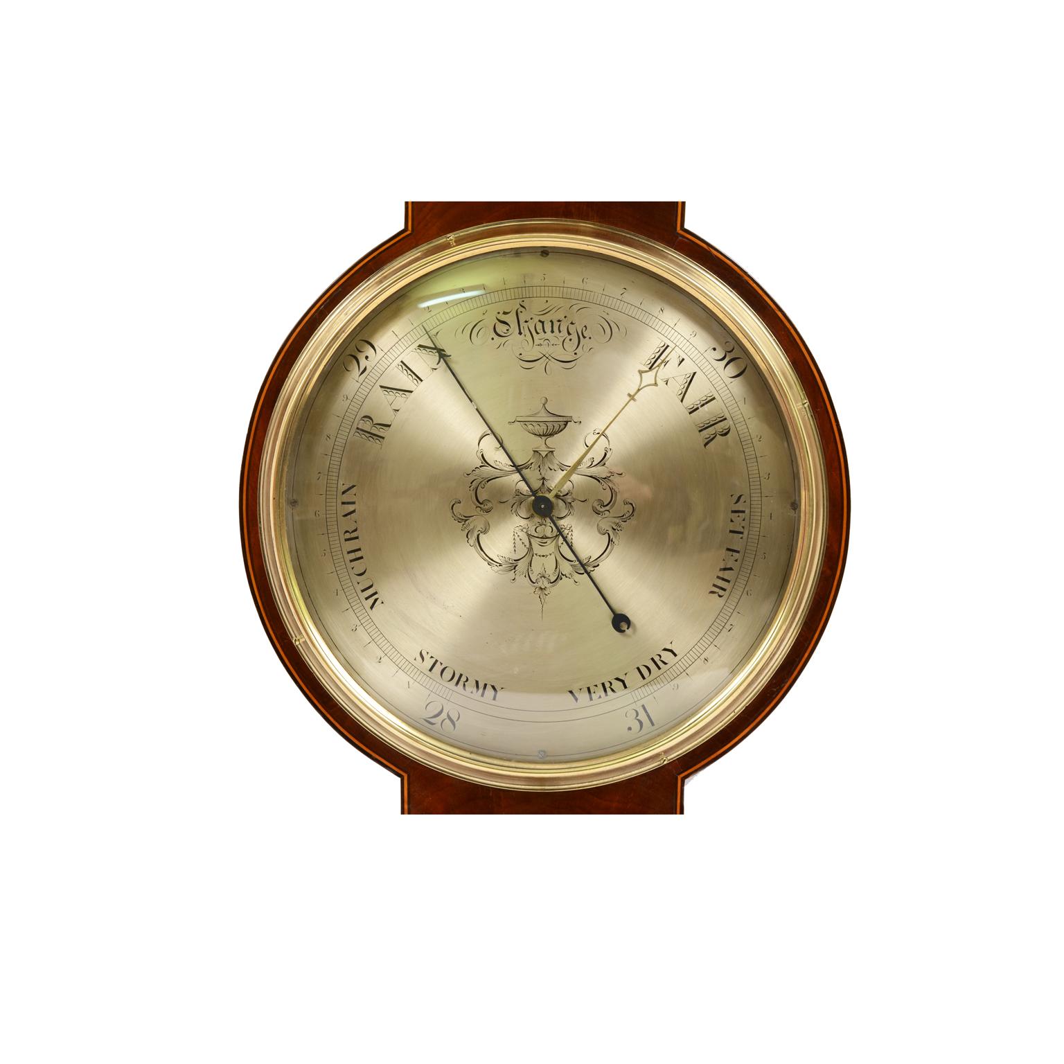 19th Century Mahogany Barometer F Somalvico Antique Weather Measuring Instrument For Sale 12
