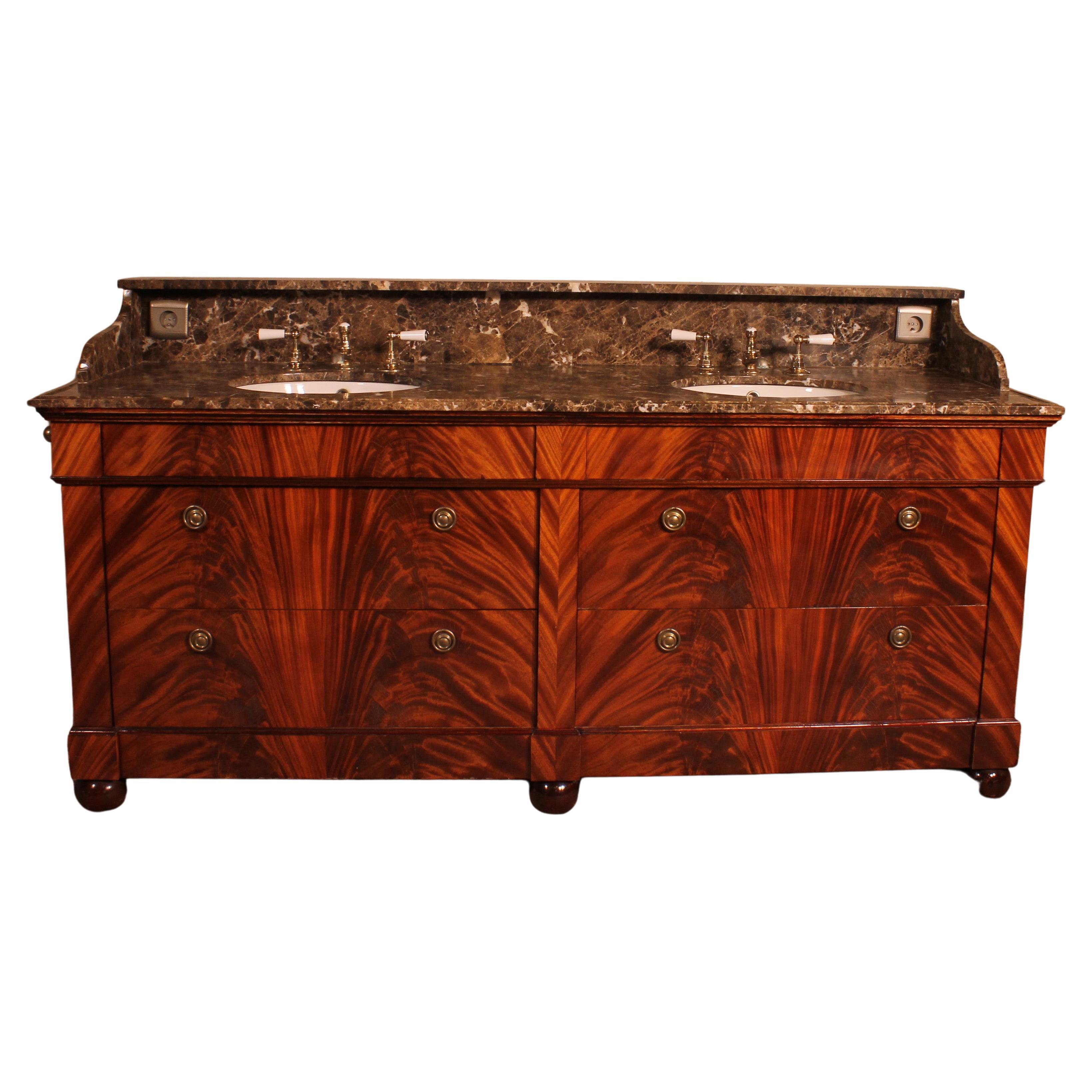 Pair of Midcentury Oval Movable Bathroom Mirrors with 4 Bulbs at 1stDibs