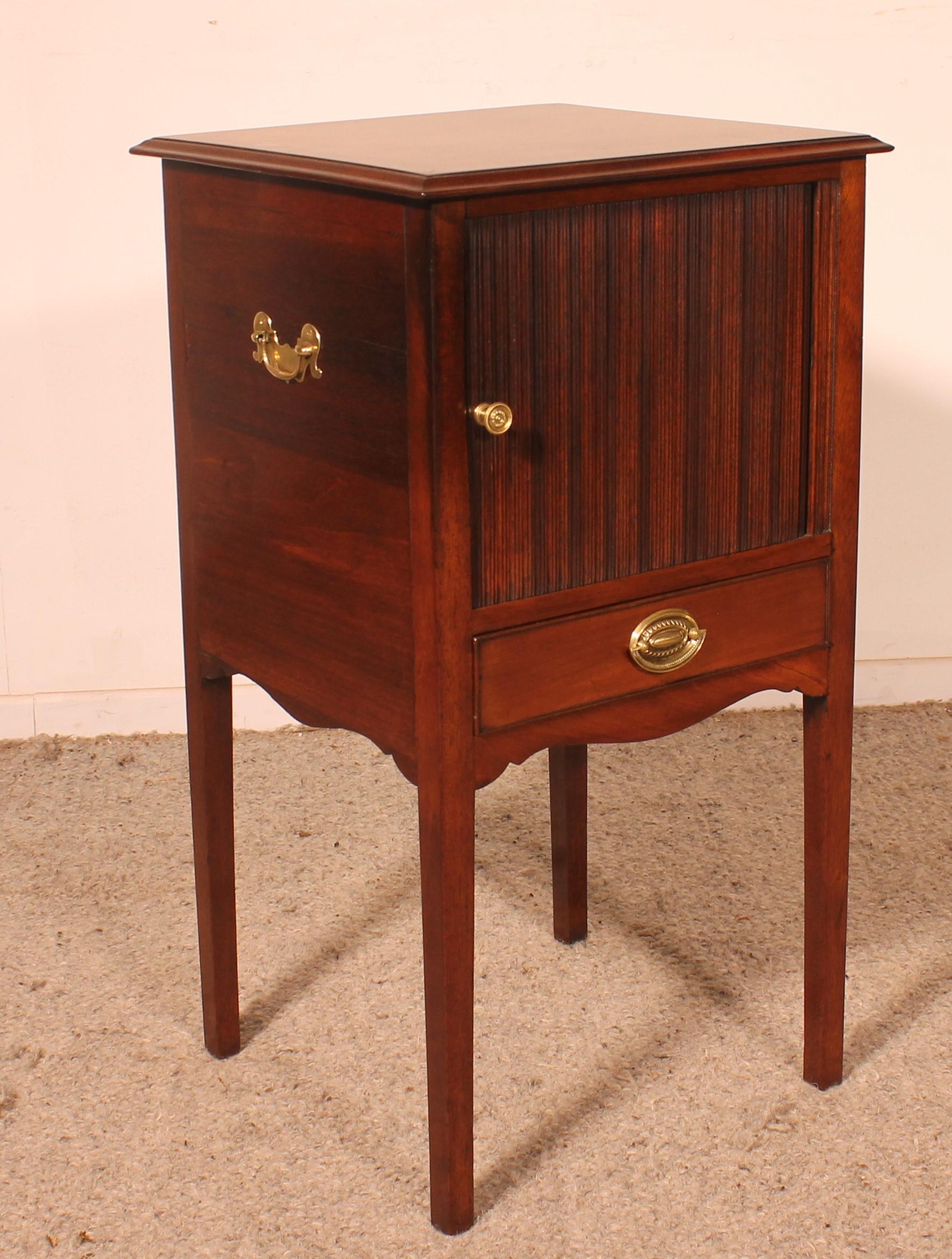 British Mahogany Bedside Table - 18th Century For Sale