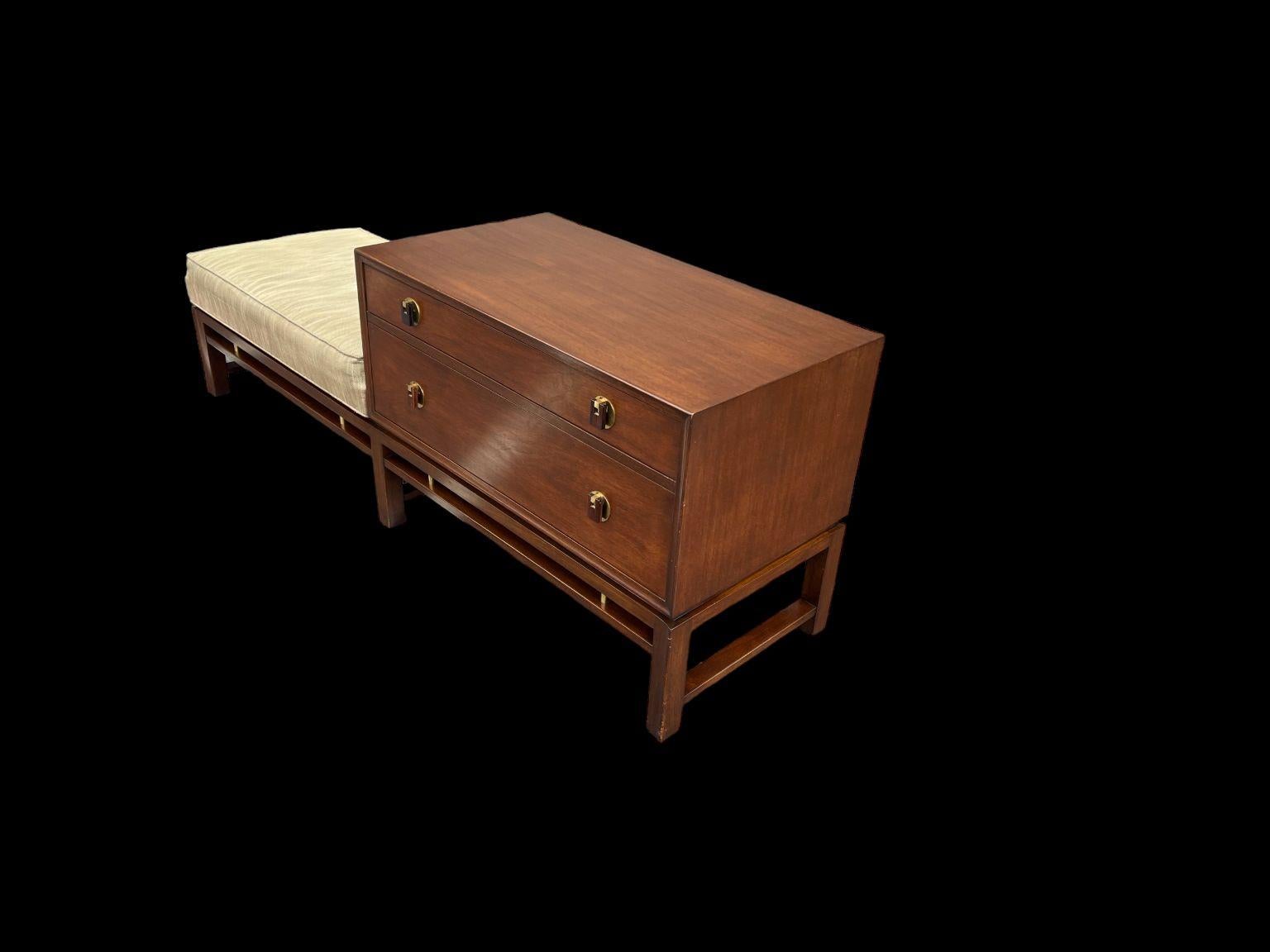 Mid-Century Modern Mahogany Bench Table by Edward Wormley for Dunbar C. 1950 For Sale