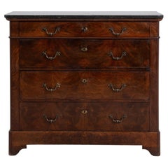 Mahogany Biedermeier Buffet With Marble Top