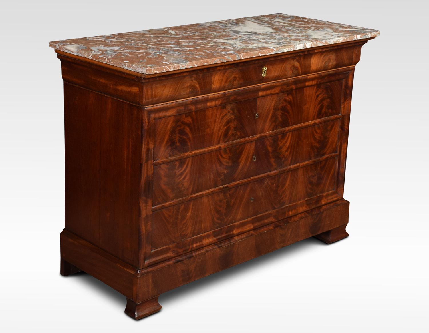 Mahogany Biedermeier Chest of Draws In Good Condition In Cheshire, GB