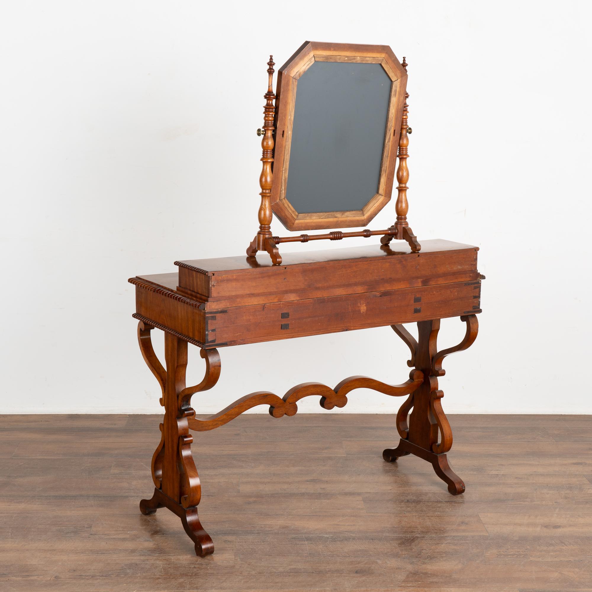 Mahogany Biedermeier Vanity Dressing Table With Mirror, Sweden circa 1830-50 7