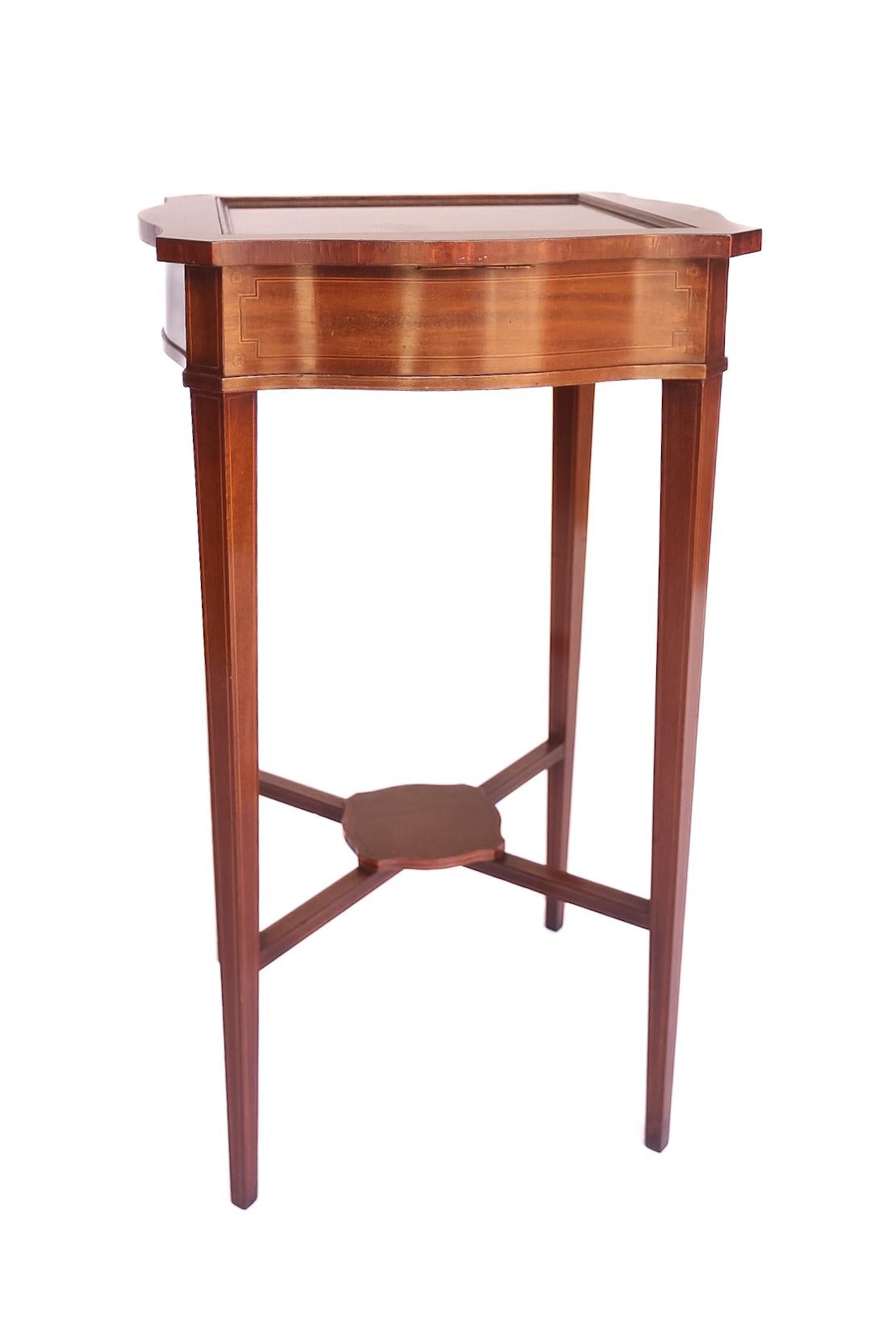 Polished Mahogany Bijouterie Cabinet Edwards & Roberts For Sale
