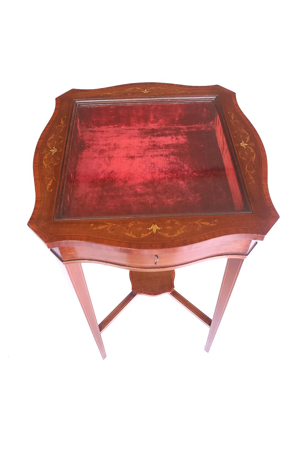 Late 19th Century Mahogany Bijouterie Cabinet Edwards & Roberts For Sale