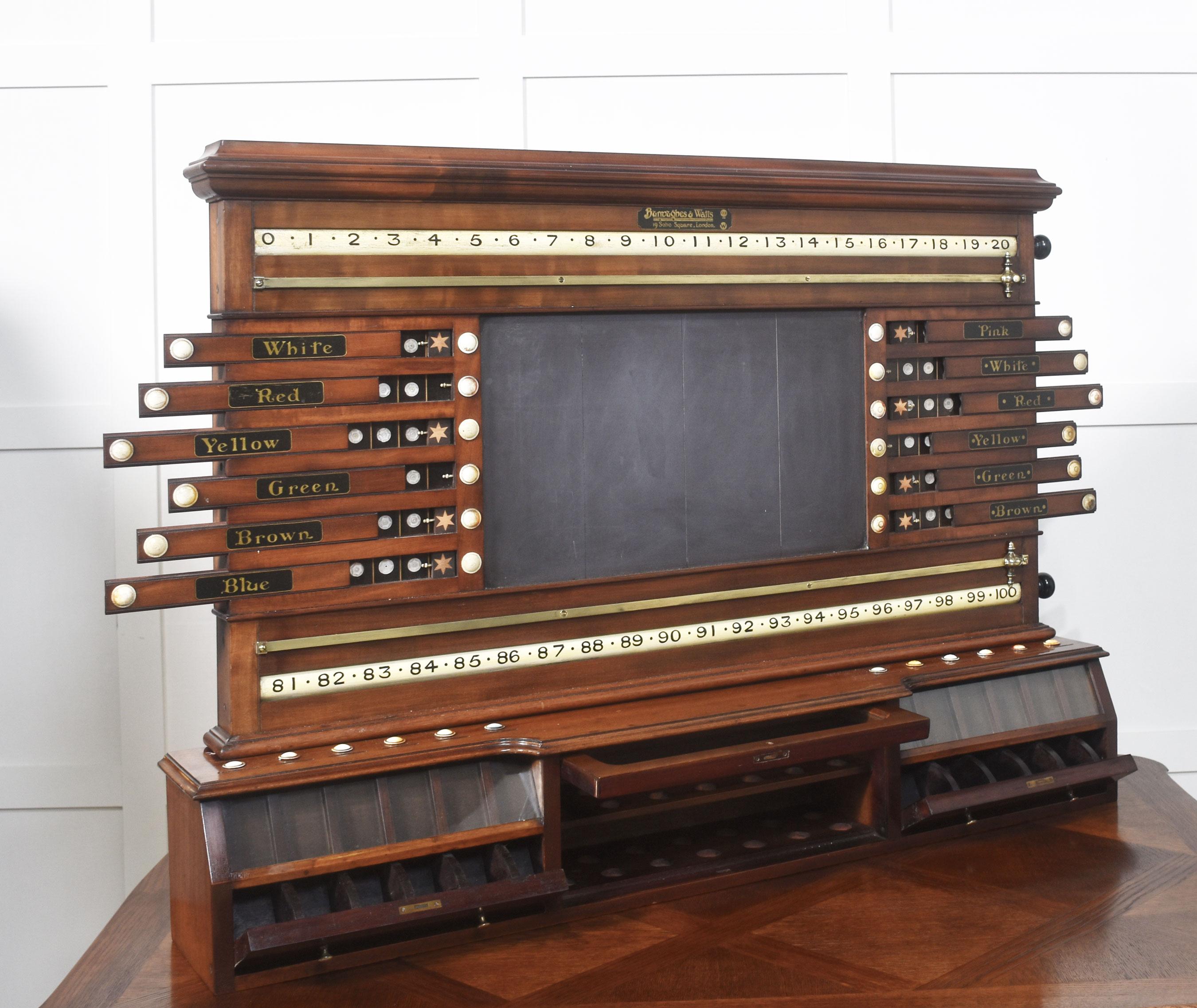 Mahogany Billiard scoreboard For Sale 4