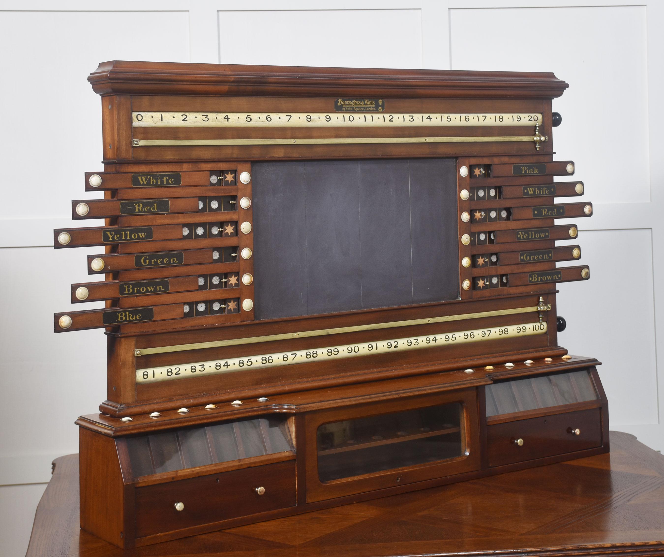 19th Century Mahogany Billiard scoreboard For Sale