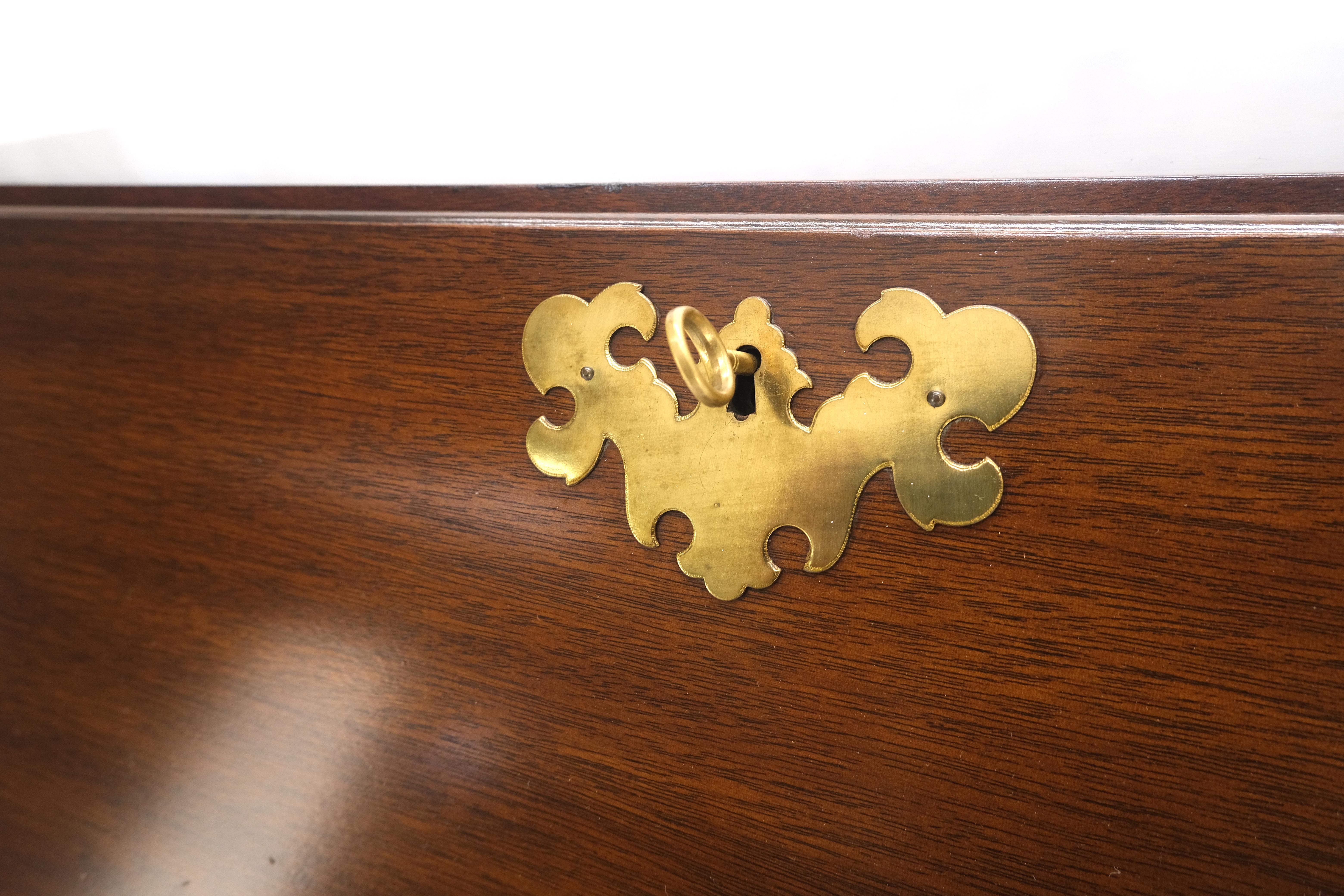 Mahagoni Block Front Drop Desk Sekretär Bracket Foot 4 Schubladen Kommode MINT! im Angebot 4