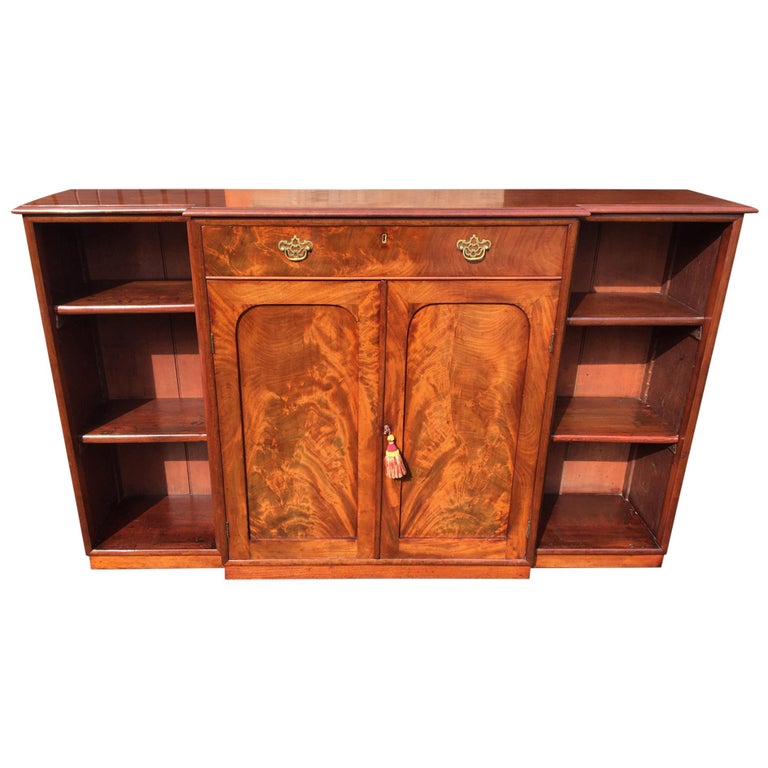 Mahogany Bookcase, English, circa 1860 For Sale
